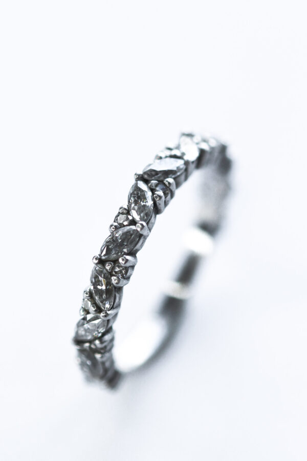 Marquise and Round Moissanite Eternity Band - Image 2