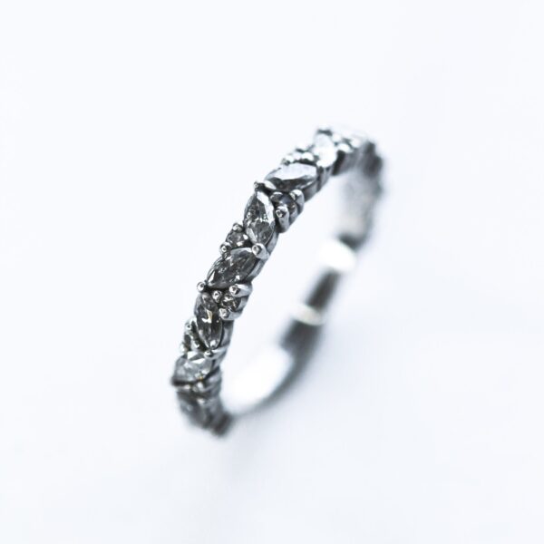 Marquise and Round Moissanite Eternity Band