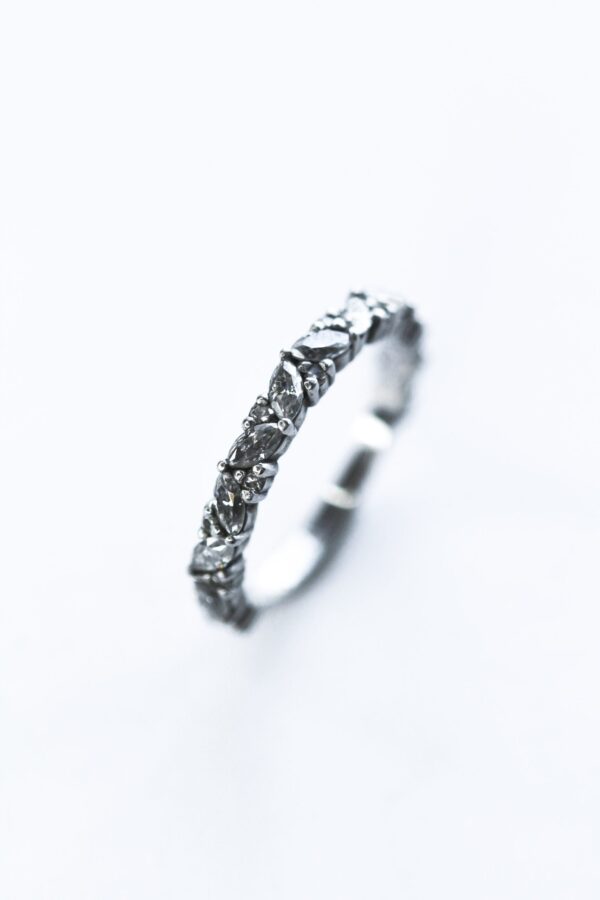 Marquise and Round Moissanite Eternity Band