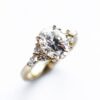 Oval And Marquise Moissanite Cluster Engagement Ring White Gold