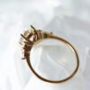 Oval And Marquise Moissanite Cluster Engagement Ring Yellow Gold