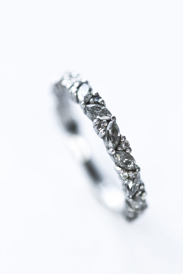 Marquise and Round Moissanite Eternity Band - Image 3