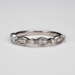 Vintage Marquise Bezel Moissanite Anniversary Ring
