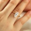 Marquise Moissanite Solitaire Engagement Ring