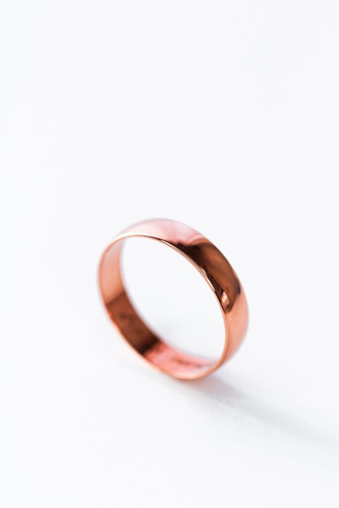 Mens Rose Gold Wedding Band