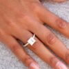 Moissanite Princess Pavé Engagement Ring South Africa 1