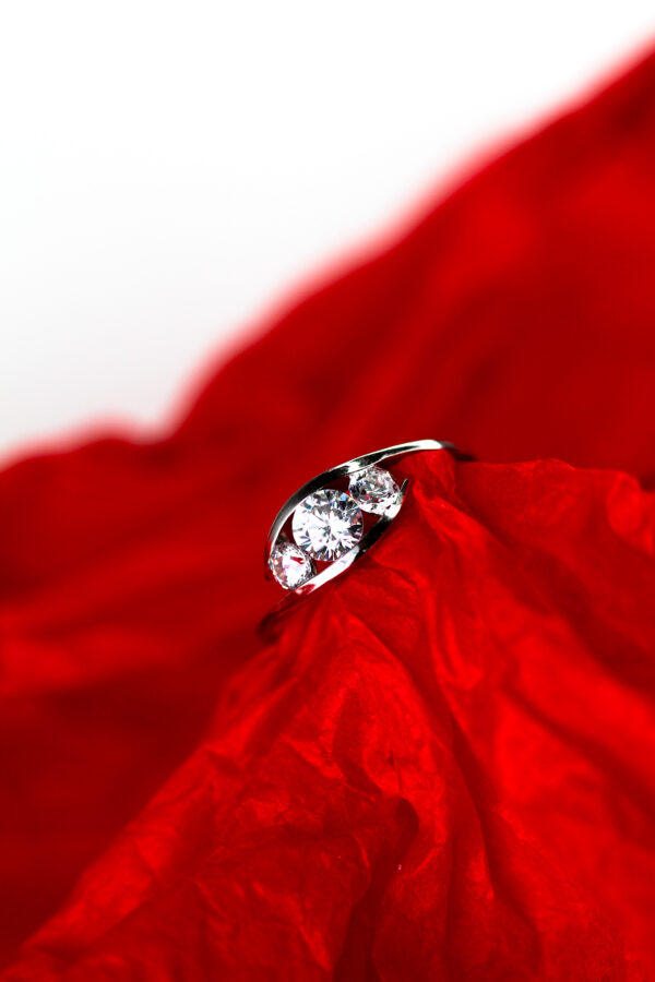 Moissanite Trinity Ring