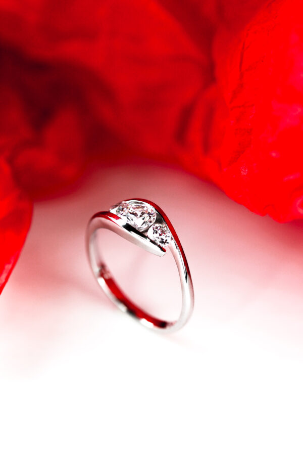 Moissanite Trinity Ring - Image 7