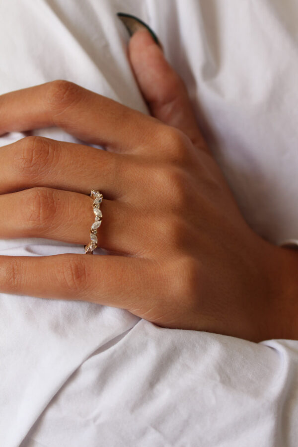 Multistone Marquise Eternity Band - Image 2