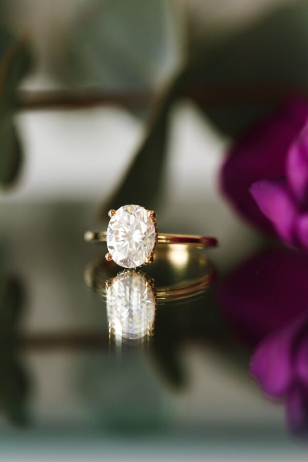 Oval Moissanite Hidden Halo Engagement Ring South Africa