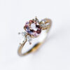 Oval Floral Morganite Cluster Engagement Ring South Africa