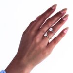Oval Moissanite Solitaire Engagement Ring