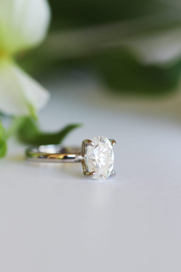 Brenna - Oval Solitaire Engagement Ring - Image 2