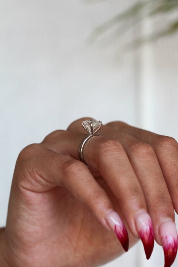 Brenna - Oval Solitaire Engagement Ring - Image 3
