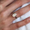 Oval Solitaire Moissanite Engagement Ring Brenna