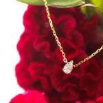 Pear Moissanite Solitaire Necklace