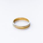 Gold Plain Flat Mens Wedding Ring