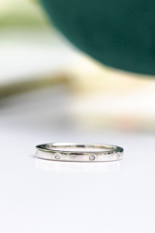 Platinum Moissanite Wedding Ring - Image 2