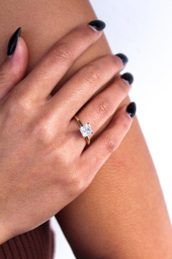 Princess Solitaire Hidden Halo Engagement Ring South Africa 2