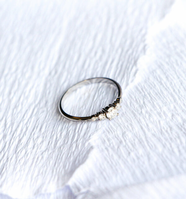 Promise Ring with Moissanite