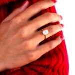 Radiant Moissanite Solitaire Engagement Ring