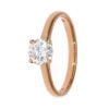 4 Claw Round Moissanite Solitaire Engagement Ring Rose Gold