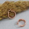 Chunky Rose Gold Hoop Earrings