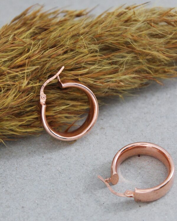 Chunky Rose Gold Hoop Earrings