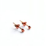 Round Rose Gold Stud Earrings