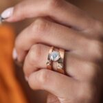 Swirl Moissanite Solitaire Engagement Ring