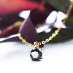 Black Moissanite Solitaire Necklace