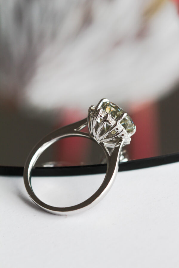Graduated Halo Moissanite Engagement Ring - Image 4