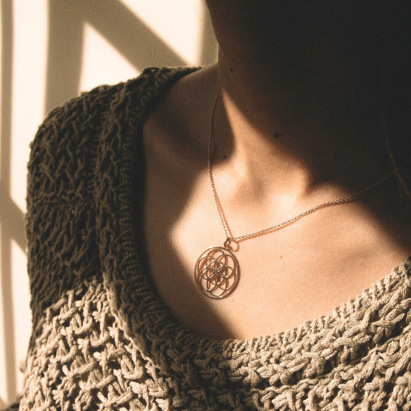 Gold Seed of Life Necklace - Image 2