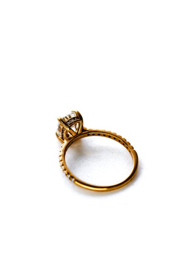 Sigrid - Elongated Cushion Cut Moissanite Engagement Ring - Image 7
