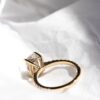 Elongated Cushion Hidden Halo Pavé Moissanite Engagement Ring Rose Gold