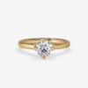 Moissanite Solitaire Bypass Engagement Ring