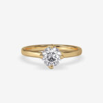 Moissanite Solitaire Bypass Engagement Ring