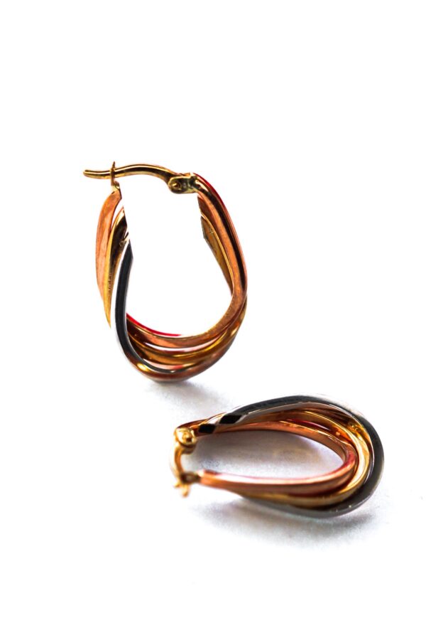 Triple Gold Oval Huggies - Image 2