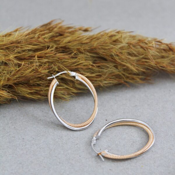 Textured Gold Hoop Earrings