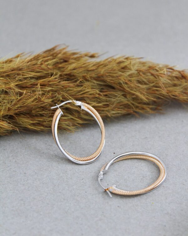 Textured Gold Hoop Earrings