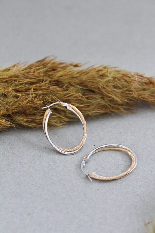 Textured Gold Hoop Earrings