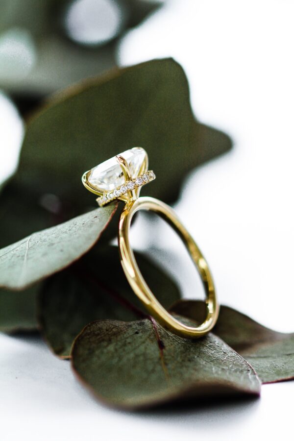 Oval Moissanite Hidden Halo Engagement Ring South Africa