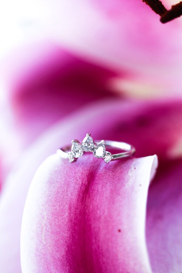 Tiara Eternity Ring - Pear And Round - Image 3