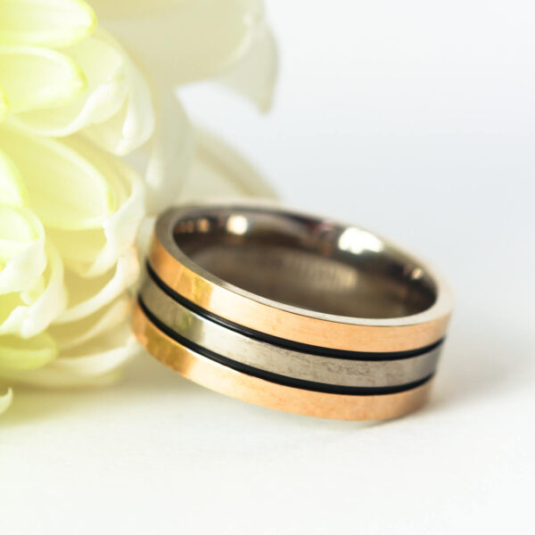 Titanium Rose Gold Ring
