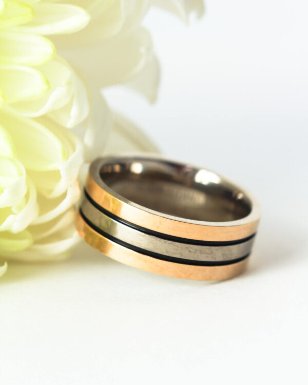 Titanium Rose Gold Ring