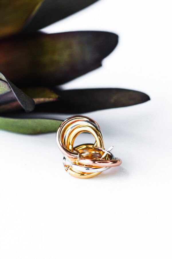 Gold Triple Huggies Earrings