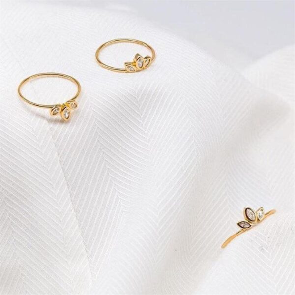 Triple Marquise Moissanite Wedding Ring - Image 2