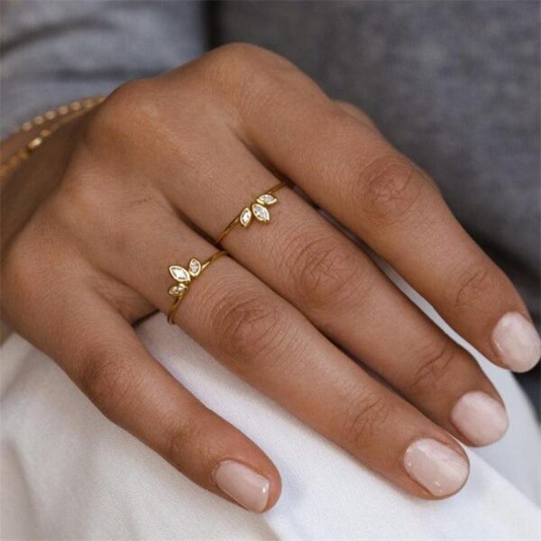 Triple Marquise Moissanite Ring