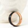 Black Rose Gold Domed Tungsten Ring