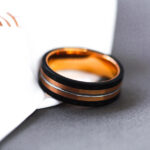 Tungsten Ring Rose Gold Plated